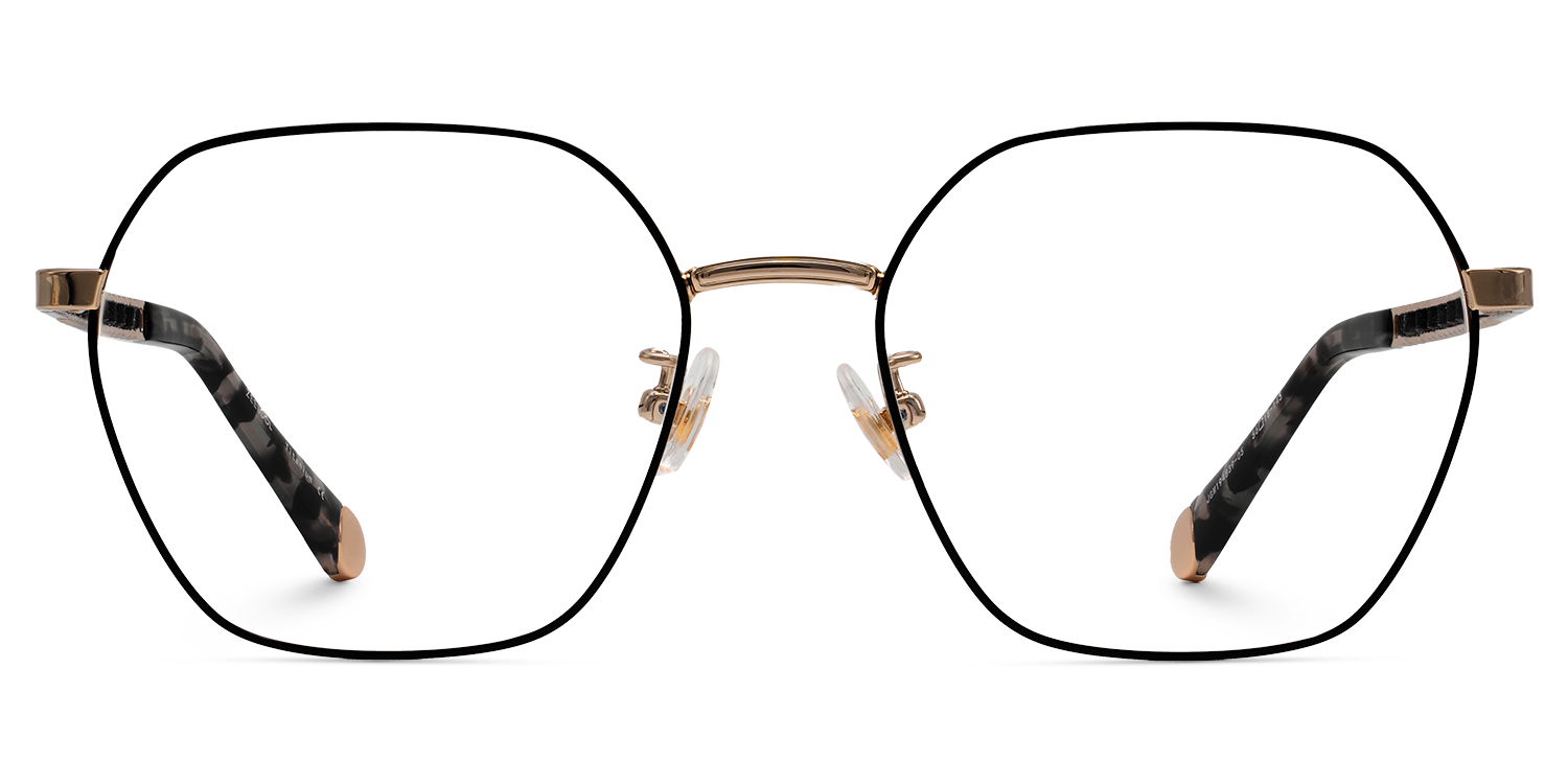 Dunbar Geometric Black Glasses