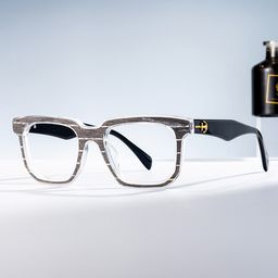 Keylin Rectangle Black Glasses0