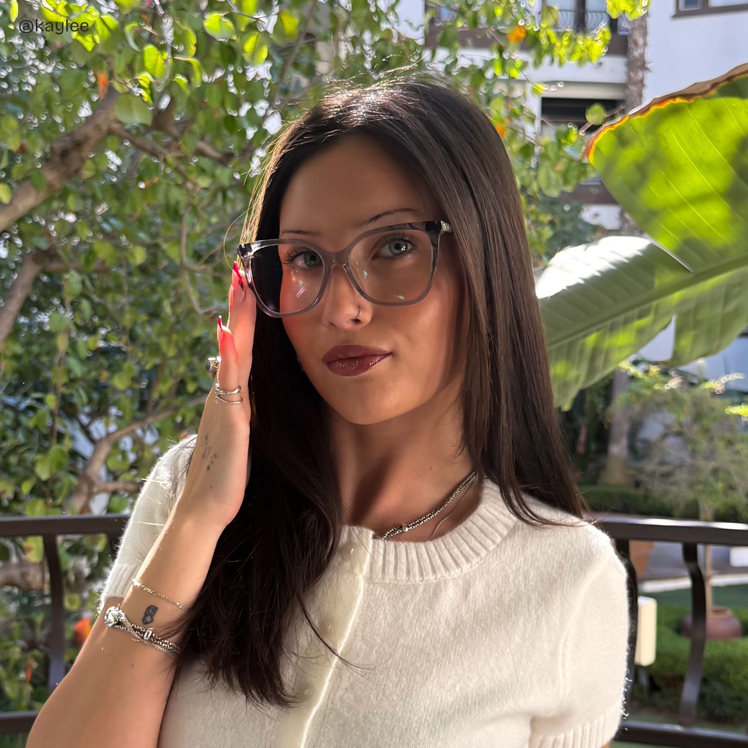 Jolie Gray Butterfly Floral Reading Glasses | ZEELOOL6