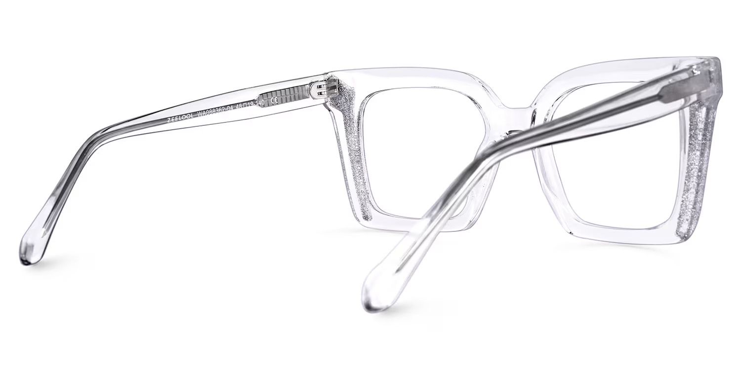 Khadra Square Clear Glasses | ZEELOOL UK3