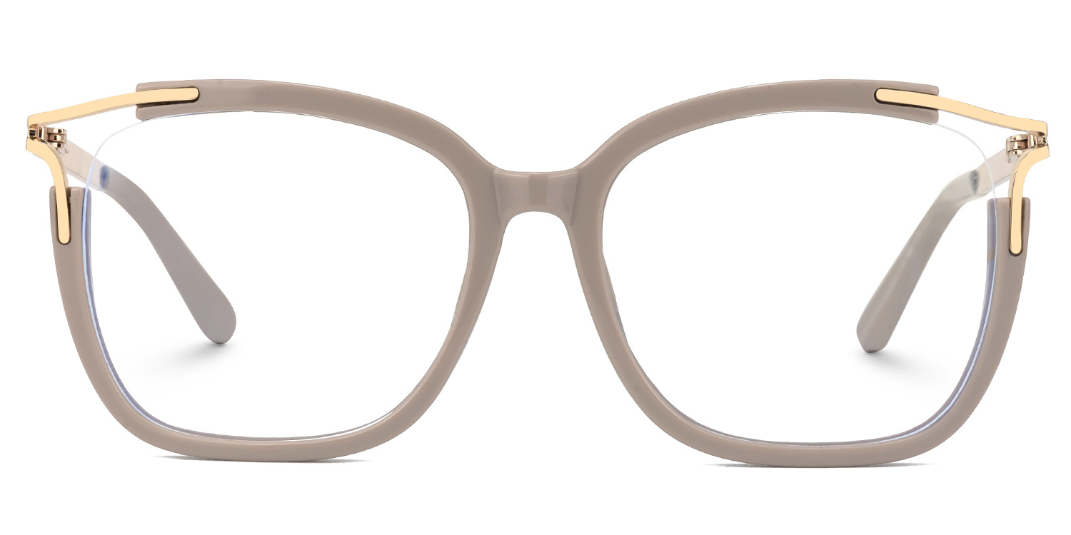 Spring hinges Sidibe Eyeglasses, Sidibe Khaki Glasses -Zeelool0