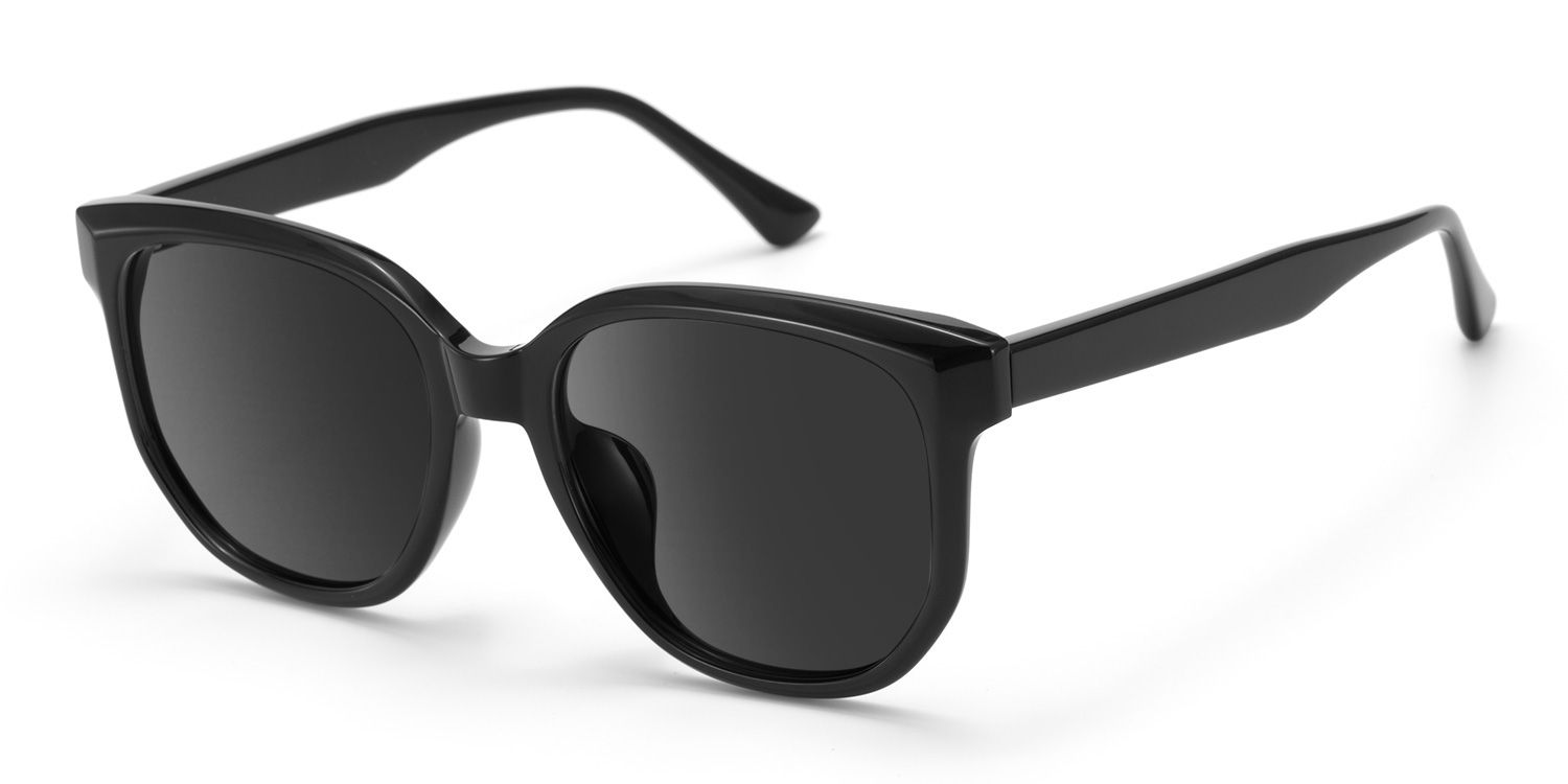 Mirage Black Geometric Polarized Sunglasses for Driving | ZEELOOL UK2