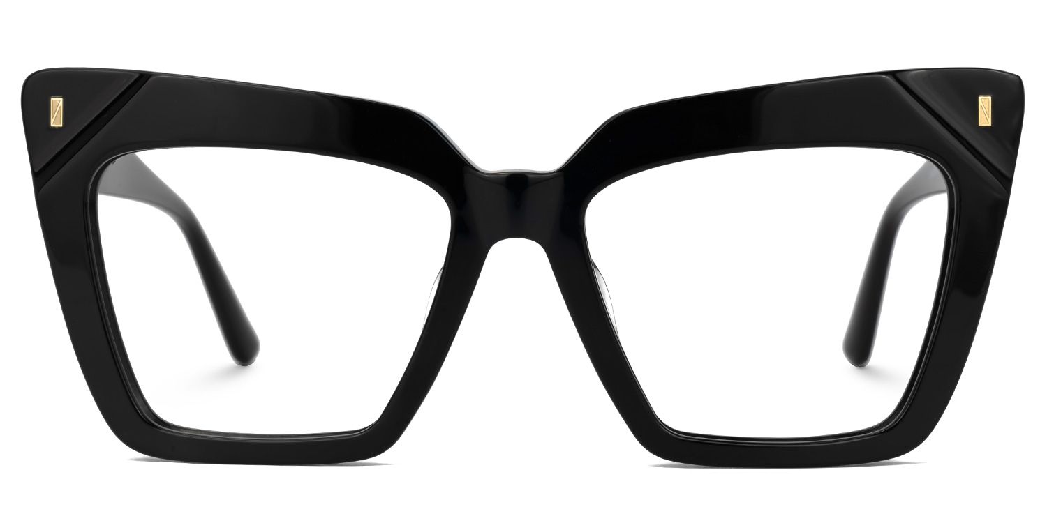 Barnes Cateye Black Glasses0