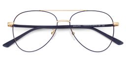 Paige Aviator Blue-Gold Glasses3