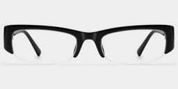 Trevor Black Rectangle Glasses0