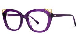 Hellena Cateye Purple Glasses1