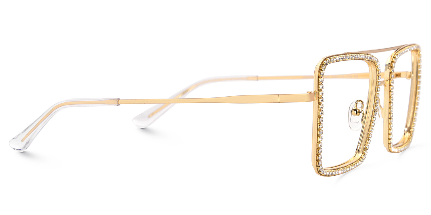 Diva Square Gold Glasses4