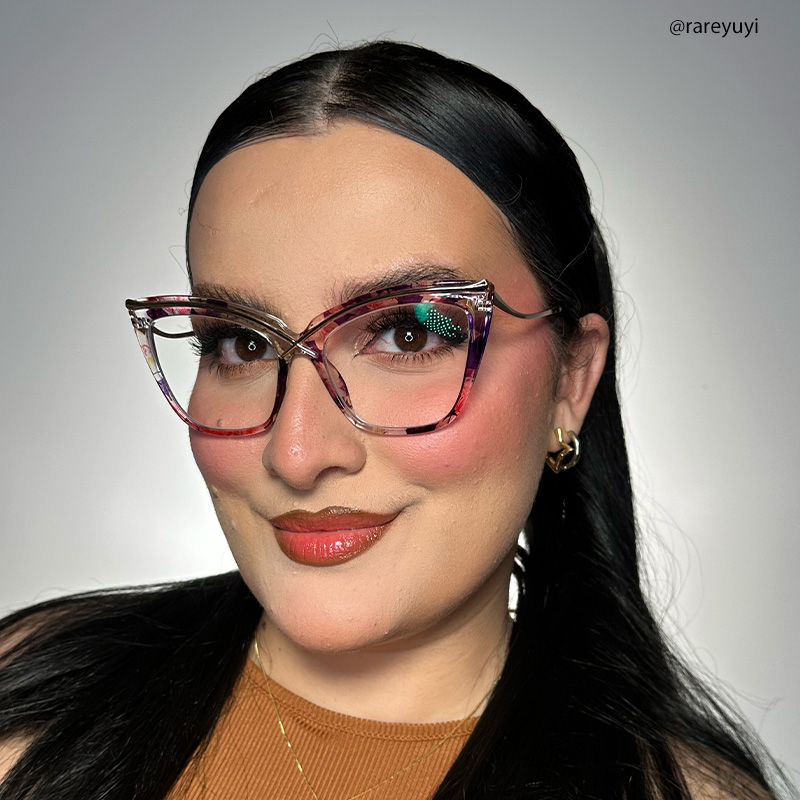 ZEELOOL Winston Butterfly Purple-Floral Glasses