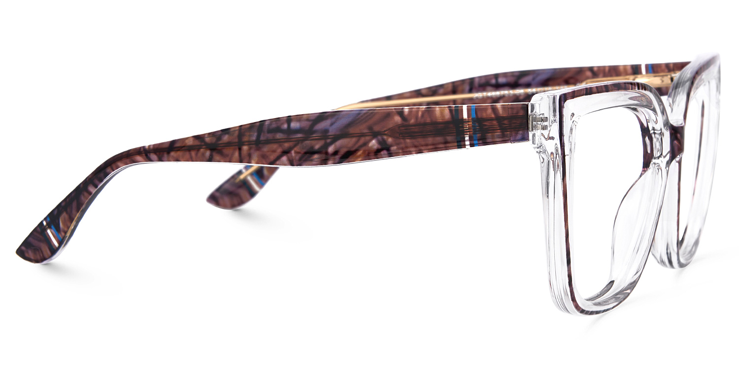 Mirta Brown Square Frame Glasses Online | ZEELOOL UK2