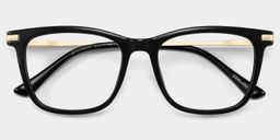 Selena Rectangle Black Glasses1