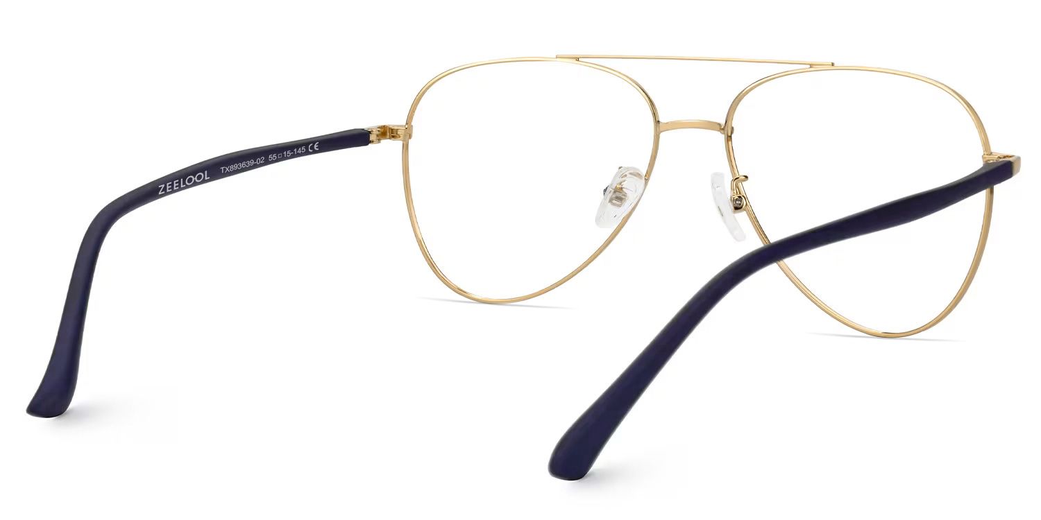 Paige Aviator Black-Gold Glasses | ZEELOOL UK6