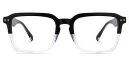 Vickerie Rectangle Black Clear Glasses2