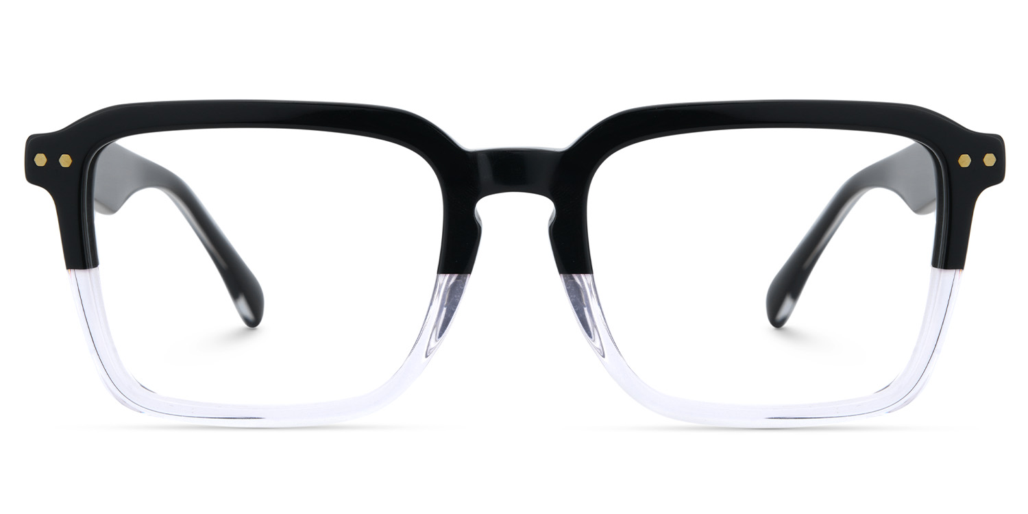 Vickerie Thin Black Crystal Glasses in Square Design | ZEELOOL UK1