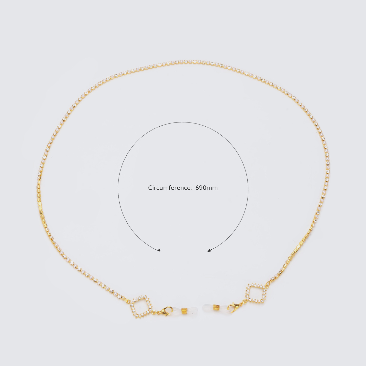 Stylish Clear Pearl Gold Eyeglasses Chains2