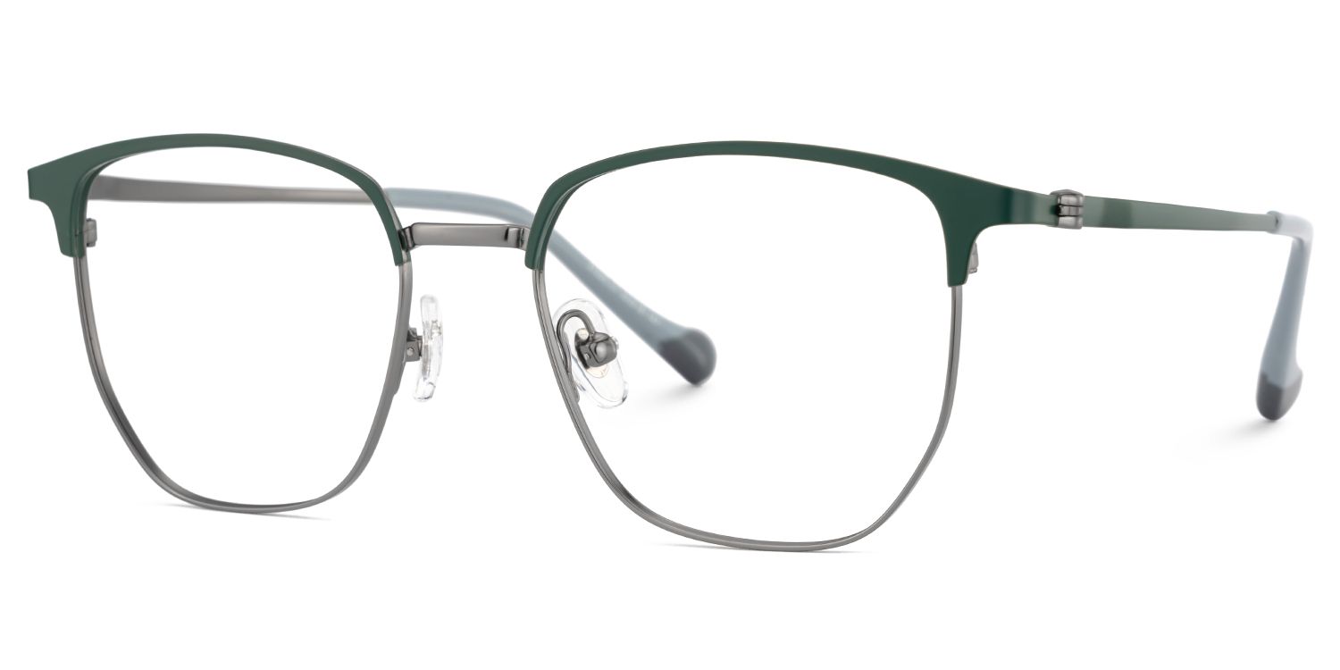 Green Browline Glasses With High-quality Material3