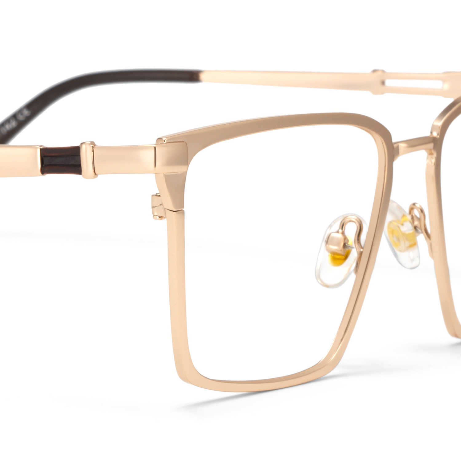 Finn Eyeglasses in Rectangle Gold Frame | ZEELOOL UK5