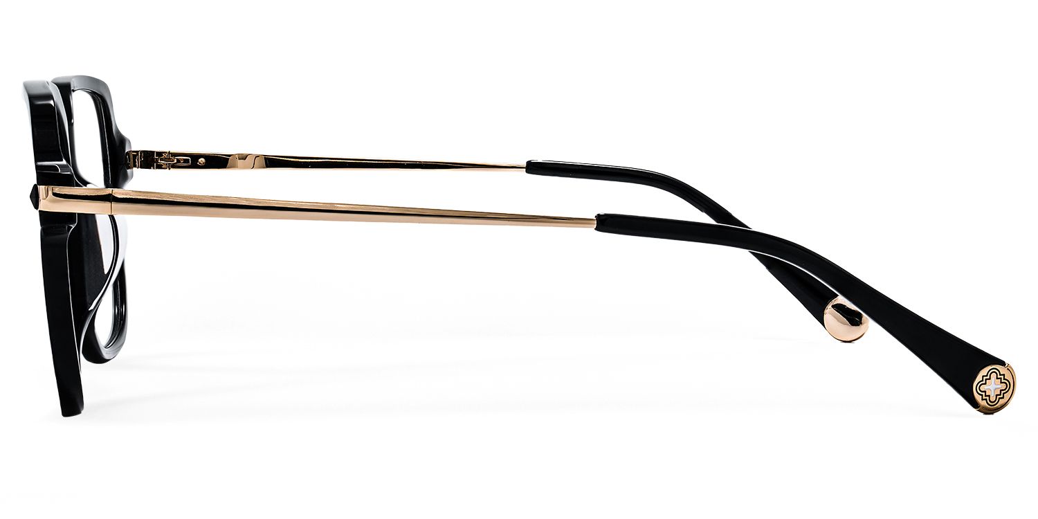 Square Eyeglasses With Black2