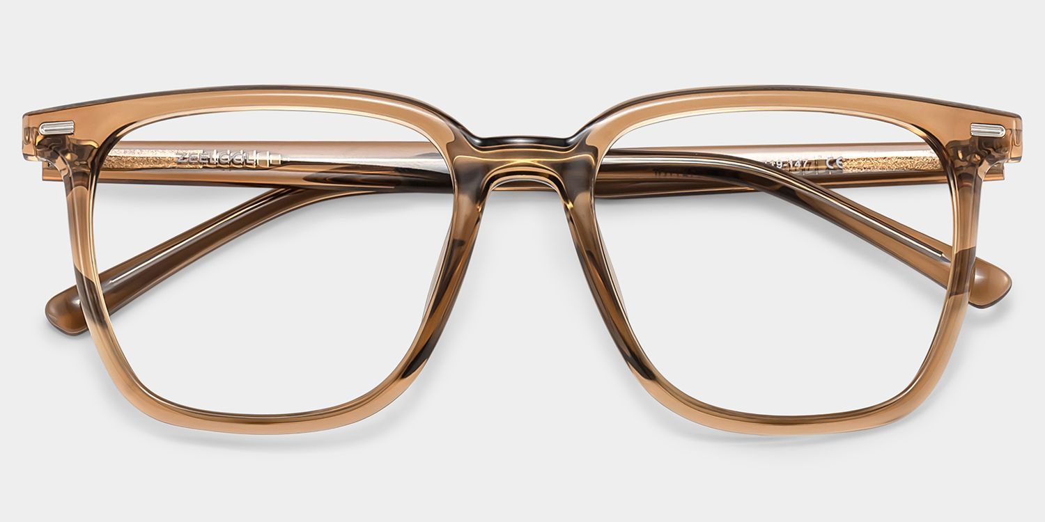 Jude Light Brown Square Glasses Frames for Women | ZEELOOL1