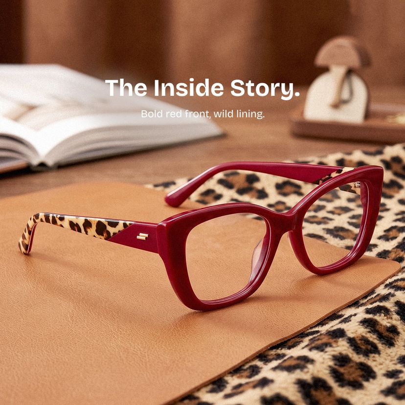 Lillian Red Cat eye Glasses