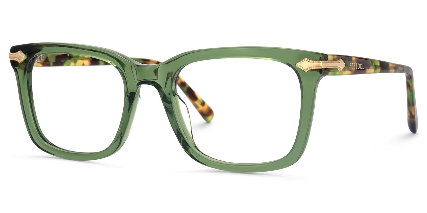 Rectangle Green Glasses Frames For Men2