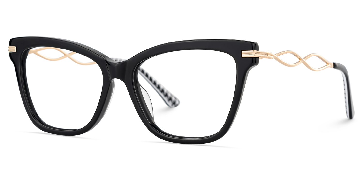 Mason Eyeglasses in Cat eye Black Frame | ZEELOOL UK3