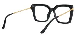 Flora Square Black Glasses3