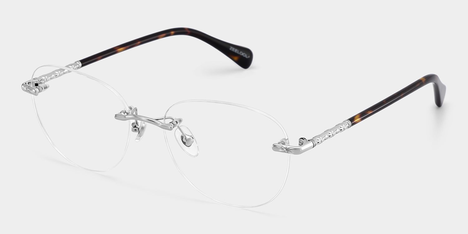Jennifer Silver Frame Glasses with Round Frame Online | ZEELOOL2