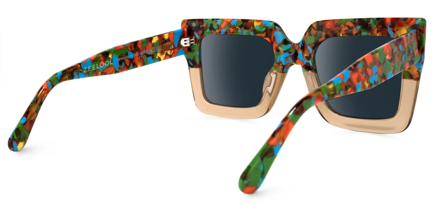 Brandon Square Beige Sunglasses | Zeelool Glasses3