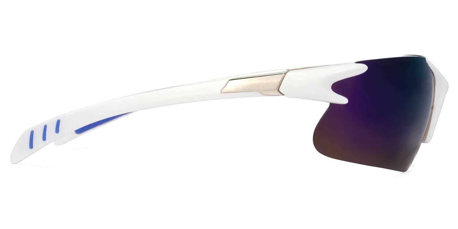 Fraser Geometric White Hiking Glasses | ZEELOOL UK3