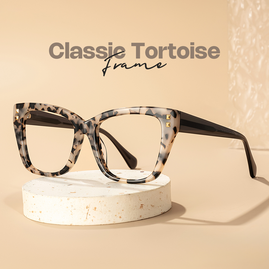 Tessia Tortoise Square Glasses Women's Glasses | ZEELOOL UK0