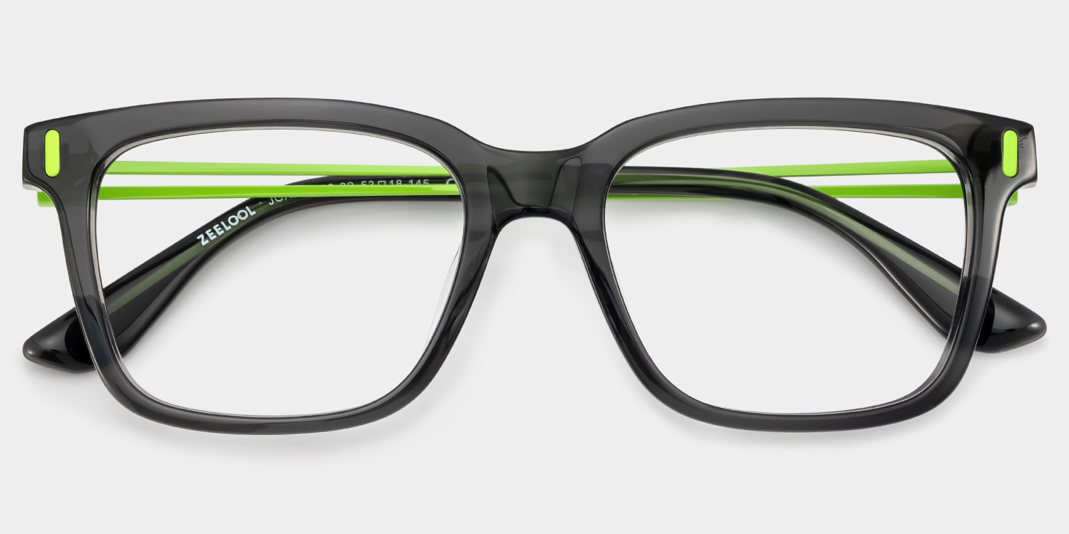 Axel Gray Frame Glasses with Rectangle Frame Online | ZEELOOL UK3