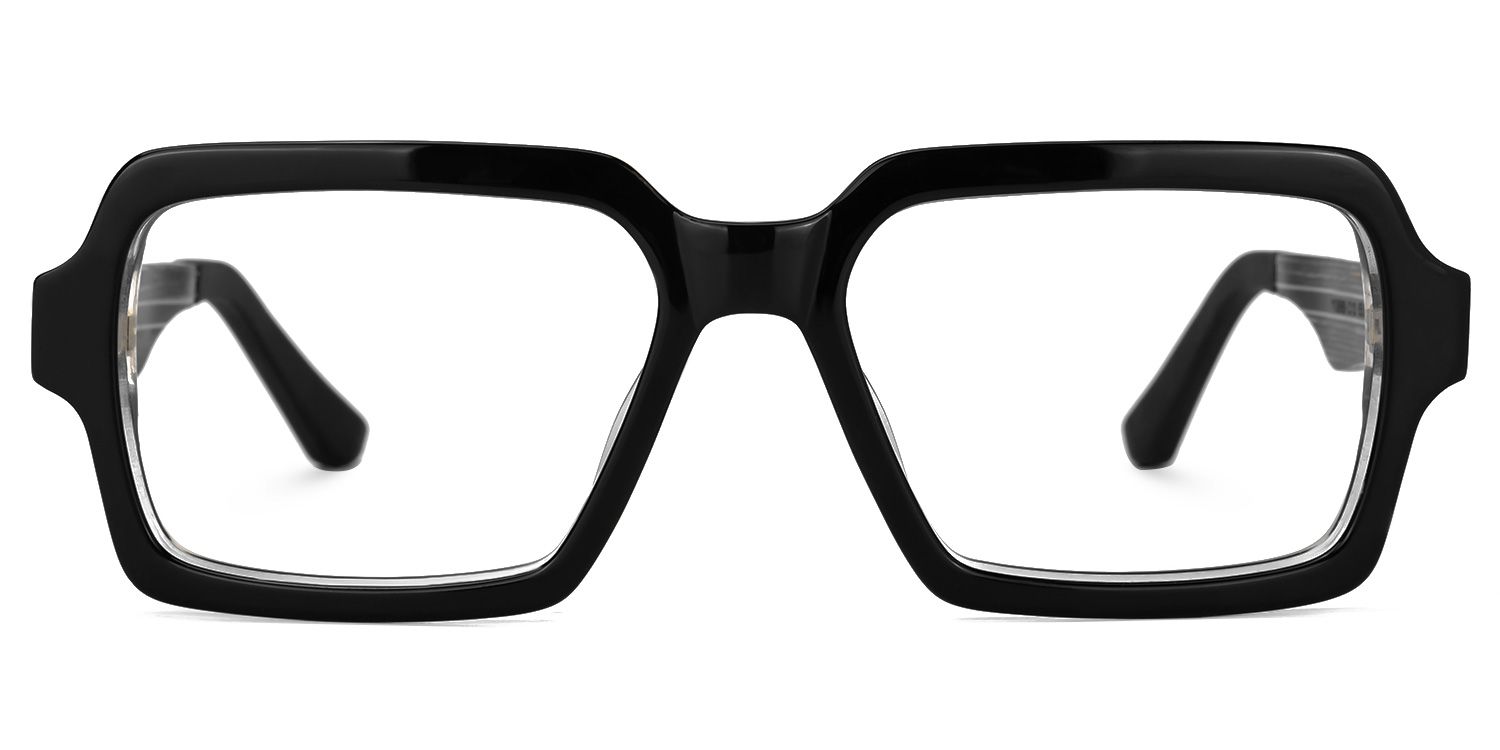 Bentley Square Black Eyeglasses with Mixed Materials -Zeelool0