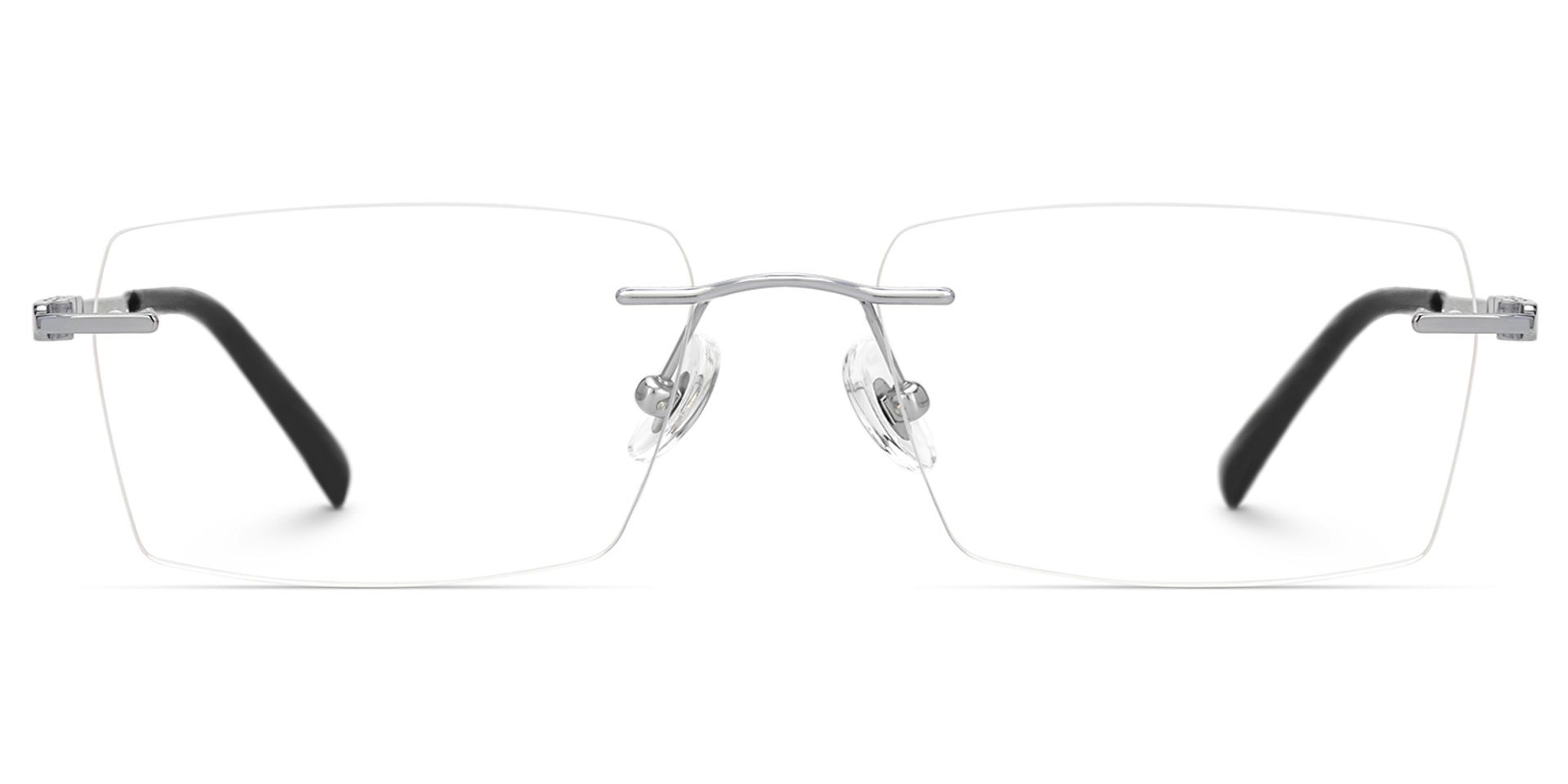 Dinny Rectangle Silver Frame Glasses | ZEELOOL UK0