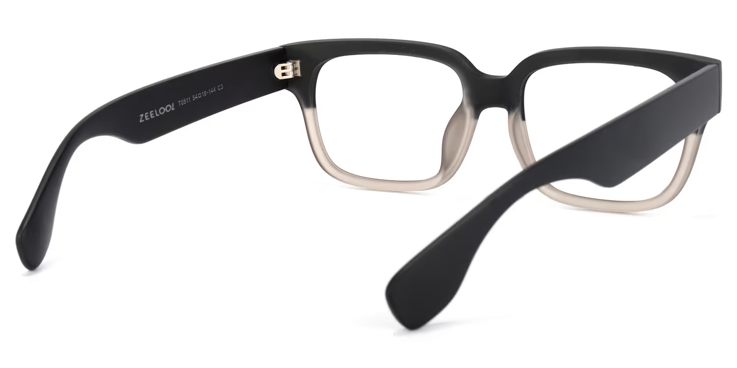 Colin Rectangle Black-Gray Glasses4