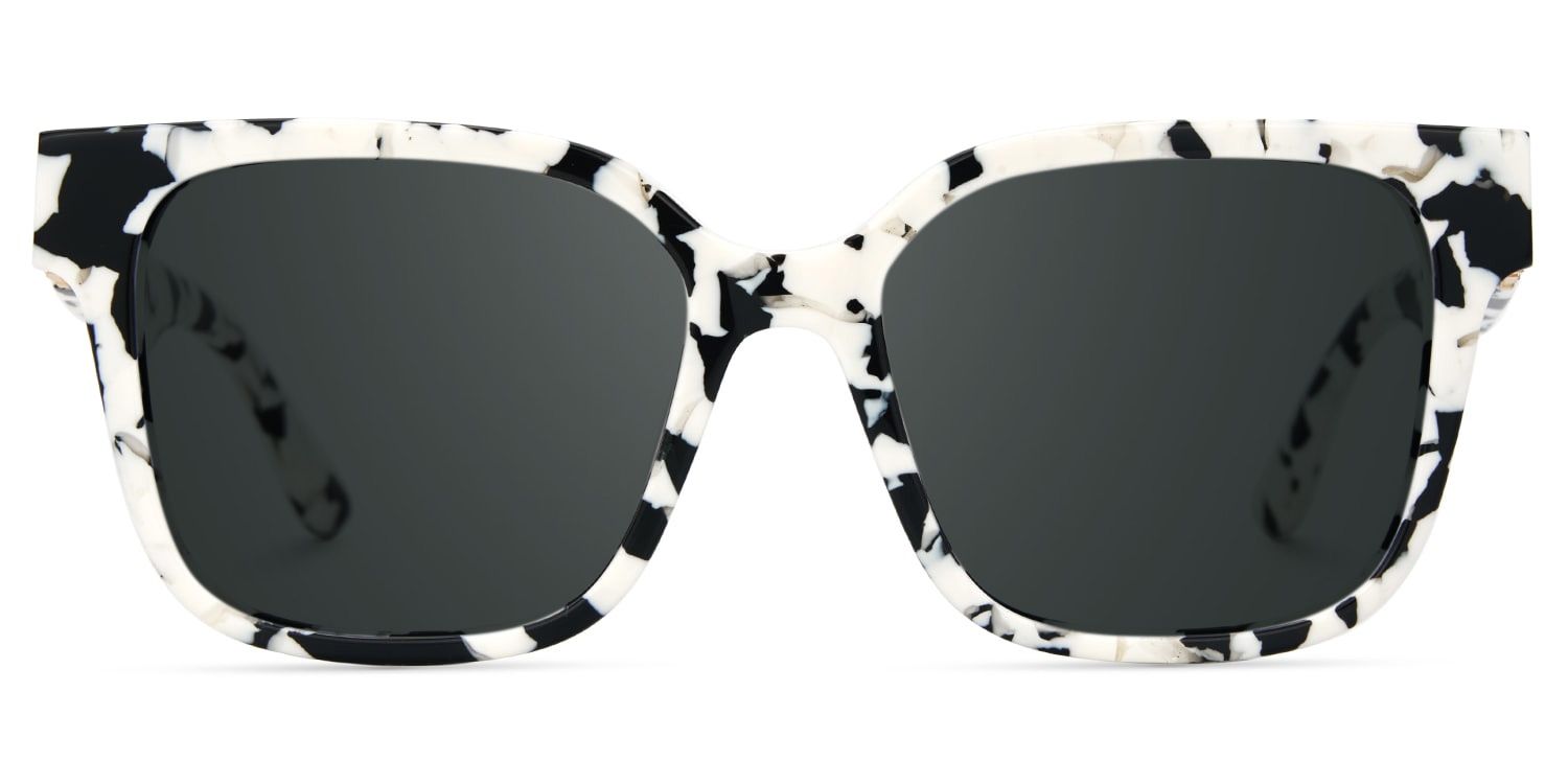 Kerri Wide Cow Print Sunglasses with Square Frames | ZEELOOL UK0