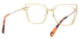 Quinn Black Orange Geometric Glasses3