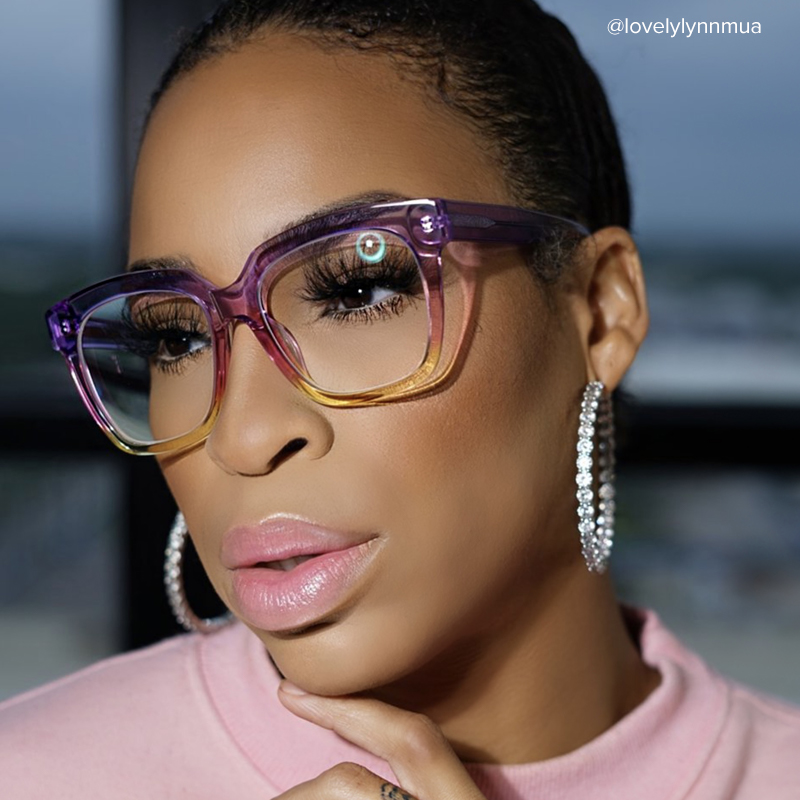 Xion Square Pink-Yellow Glasses7