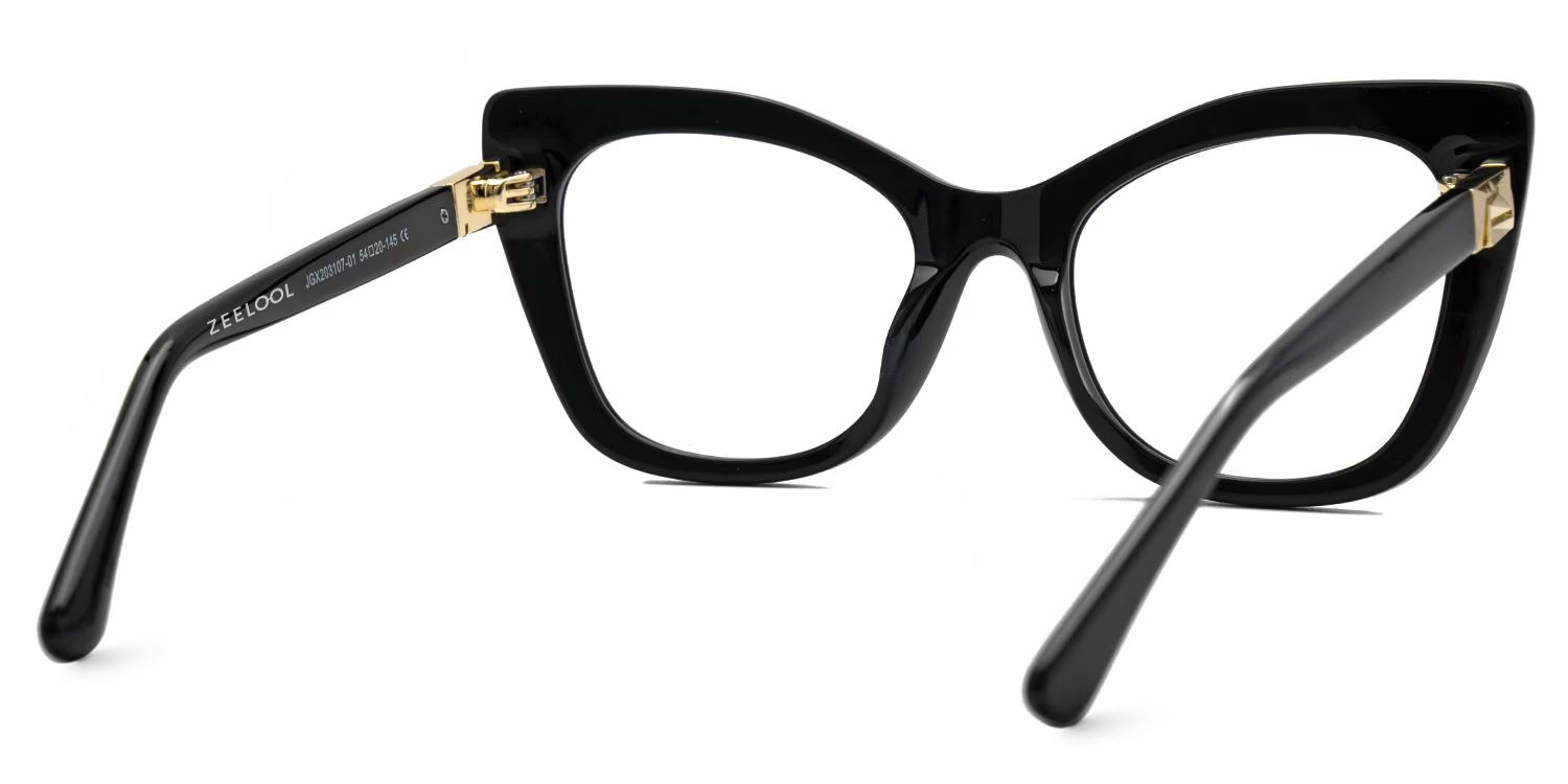 Black Full rim Cateye Eyeglasses -Vela on Sale | ZEELOOL UK3