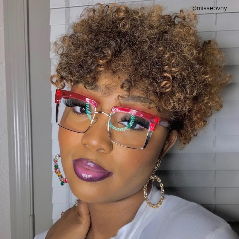 ZEELOOL Kiana Square Bright-Pink Glasses