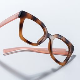 Malcolm Burnt-Umber Square Glasses0