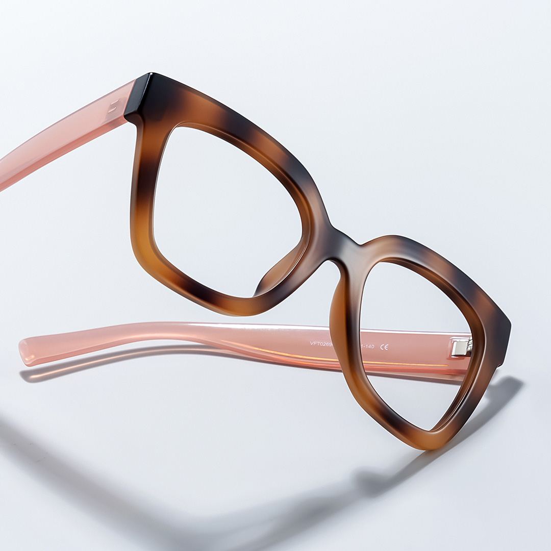 ZEELOOL Malcolm Square Burnt Umber Glasses
