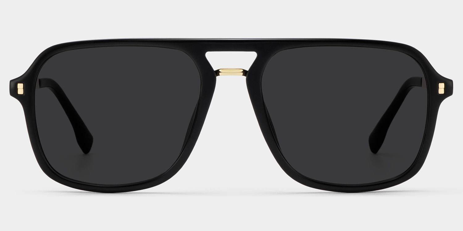 Kilworth Tr90 Black Aviator Frame Sunglasses | ZEELOOL UK0
