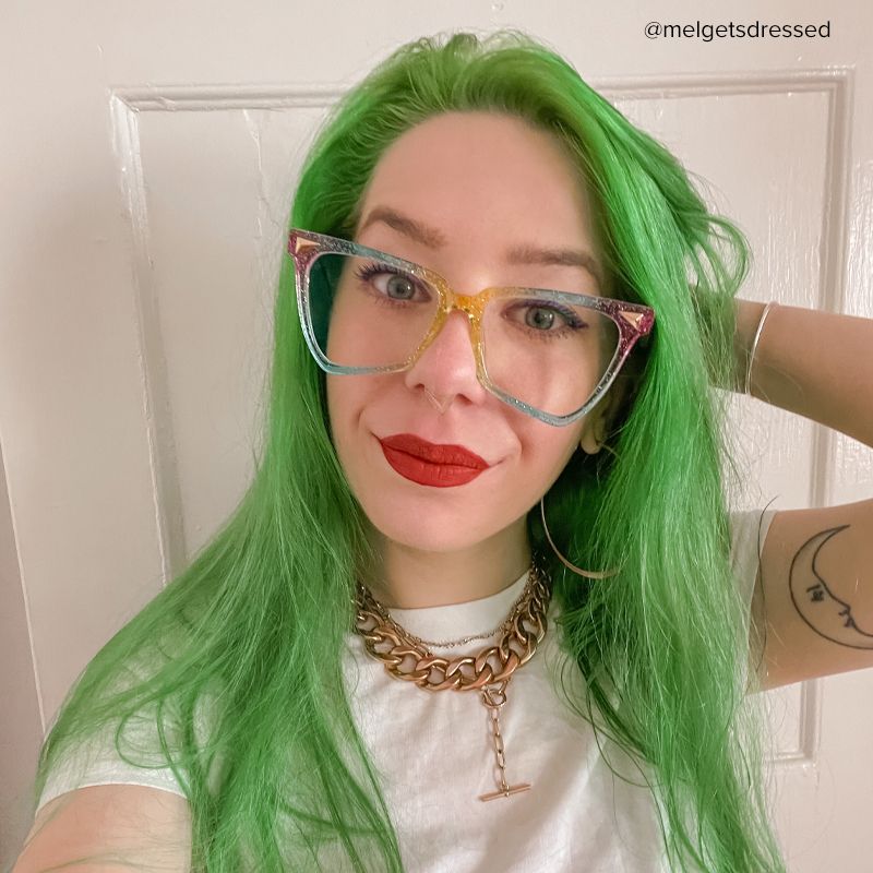 Cicely Geometrical Rainbow Eyeglasses | ZEELOOL UK8