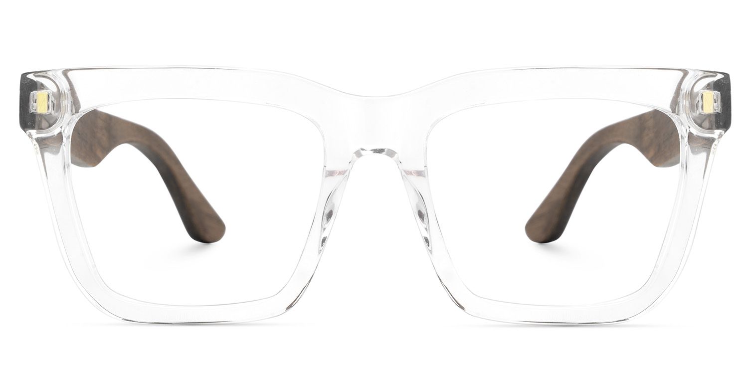 Rectangle Vintage Glasses With Wood Temples1