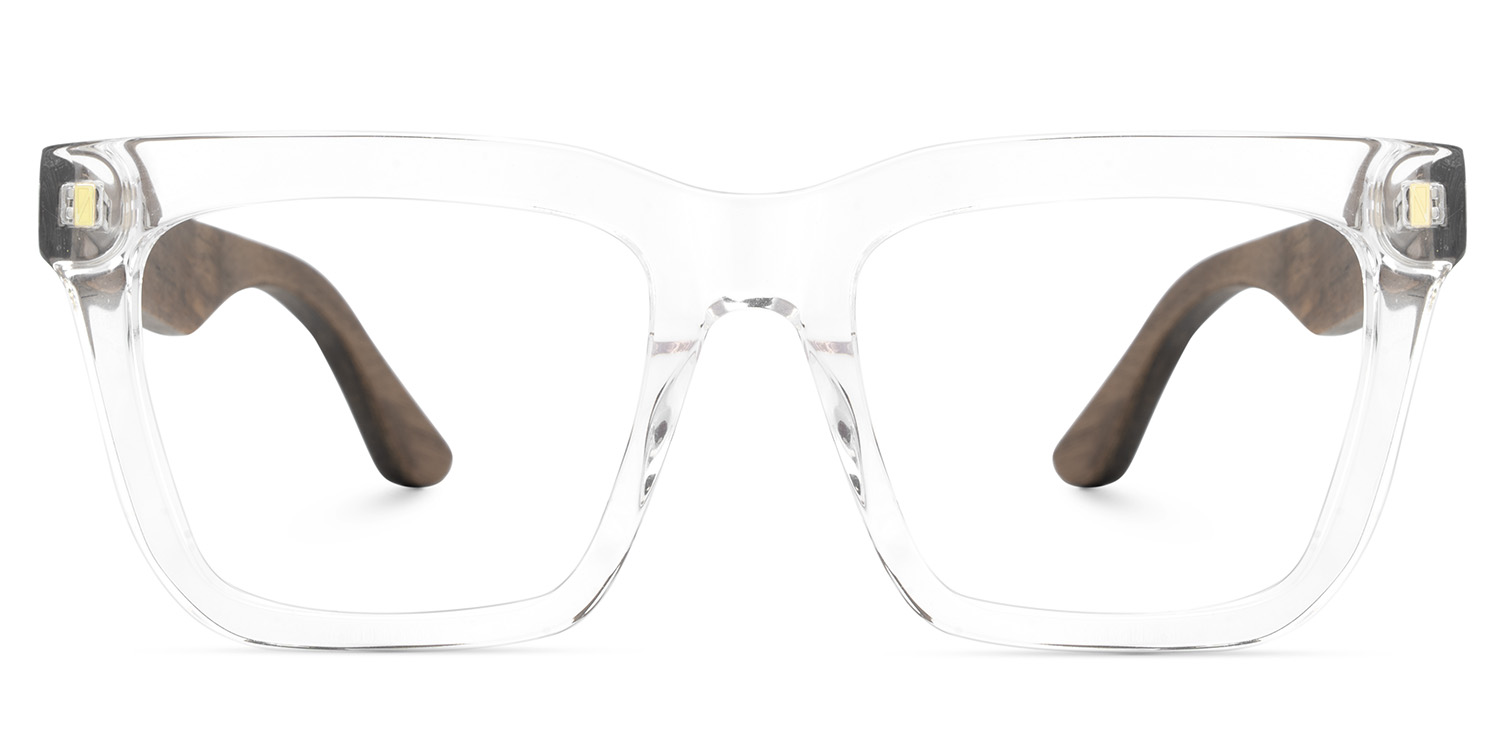 Rectangle Vintage Glasses With Wood Temples1