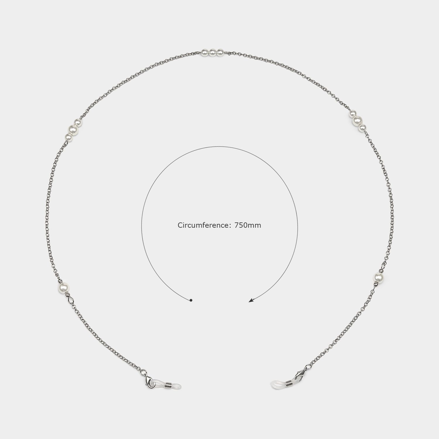 Stylish Pearl Silver Eyeglasses Chains2