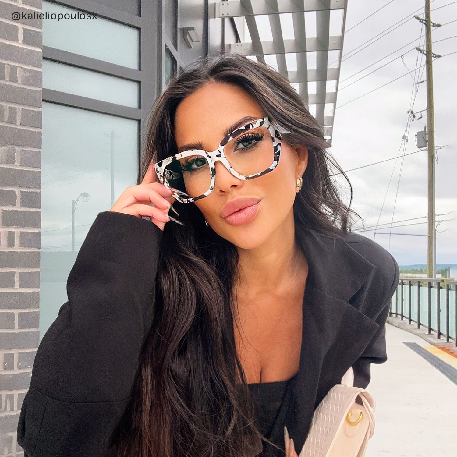 Dax Square cow print Frame Eyeglasses for Women| ZEELOOL6