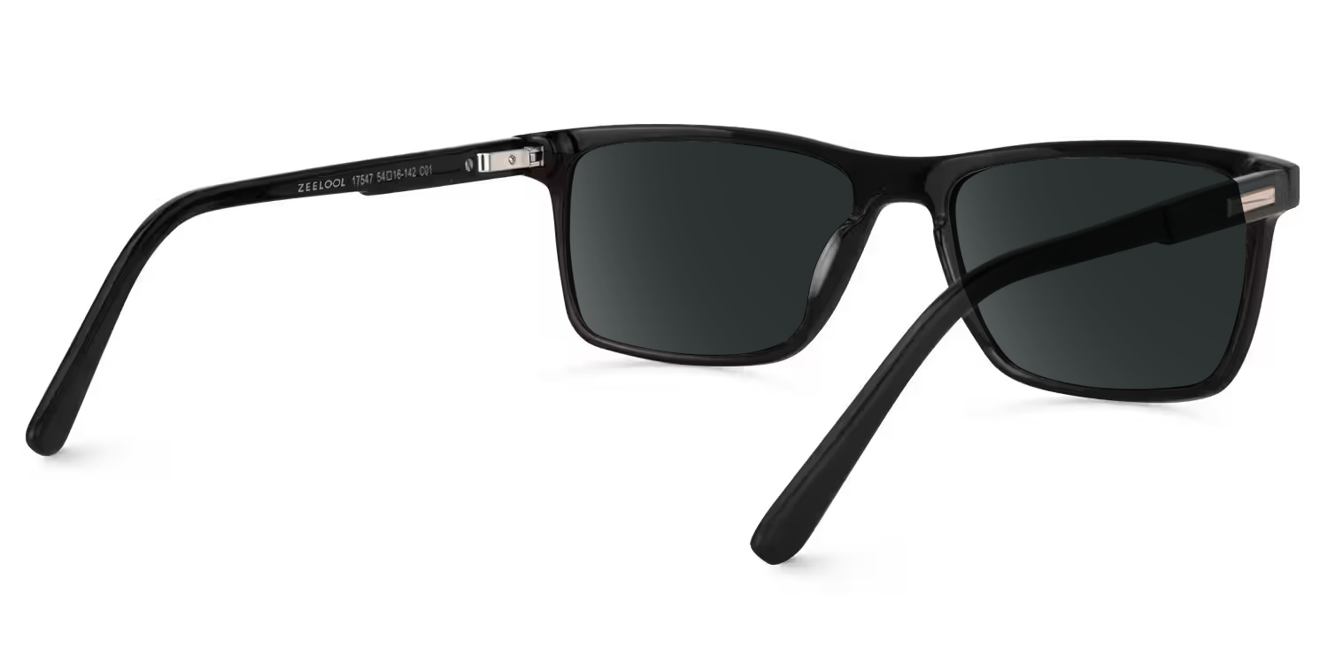 Daniel Rectangle Black Sunglasses | ZEELOOL UK3