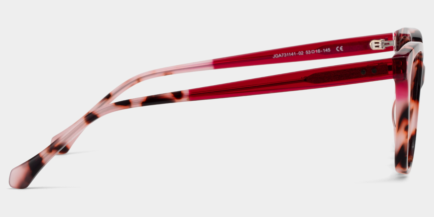 Lena Square Pink Tortoise Glasses4