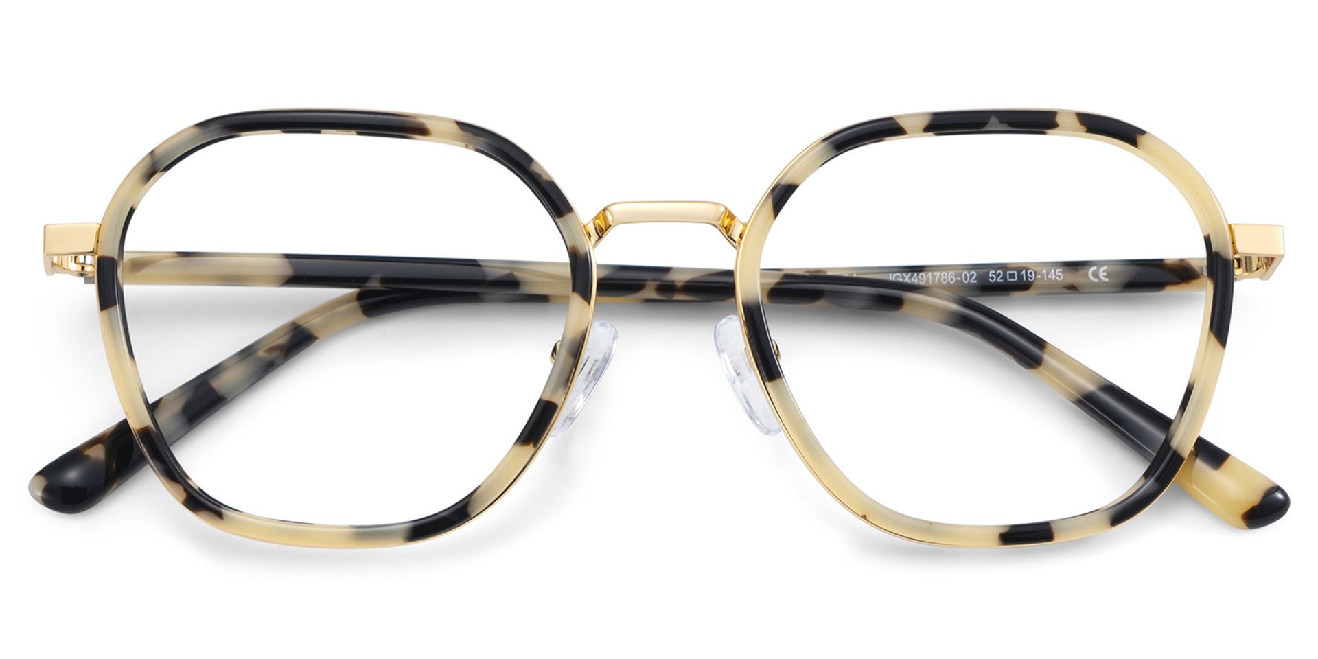 Mitchell Mixed Tortoise Frame Glasses with Geometric Shape | ZEELOOL UK3